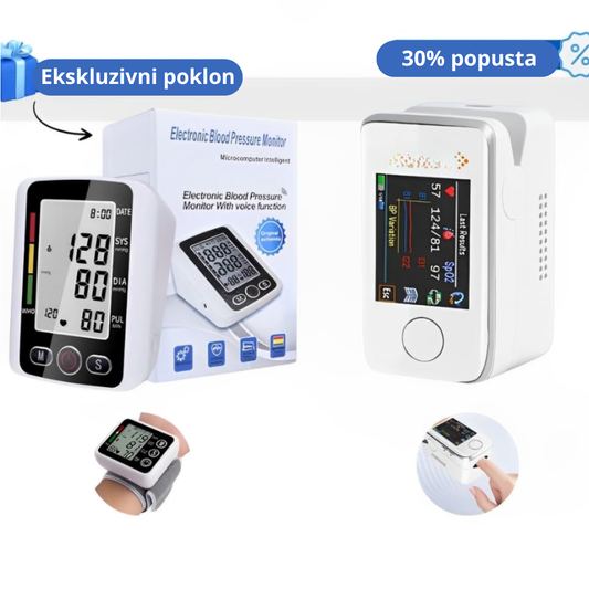 Višenamjenski mjerač glukoze u krvi + elektronički tlakomjer – KUPITE 1 I DOBIJTE DRUGI BESPLATNO