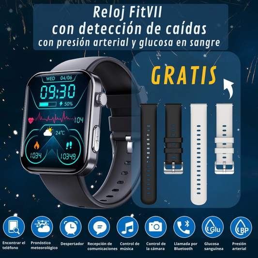(Súper Promoción) Reloj Inteligente Medidor de Glucosa, Frecuencia Cardíaca, Funciones Telefónicas y más.